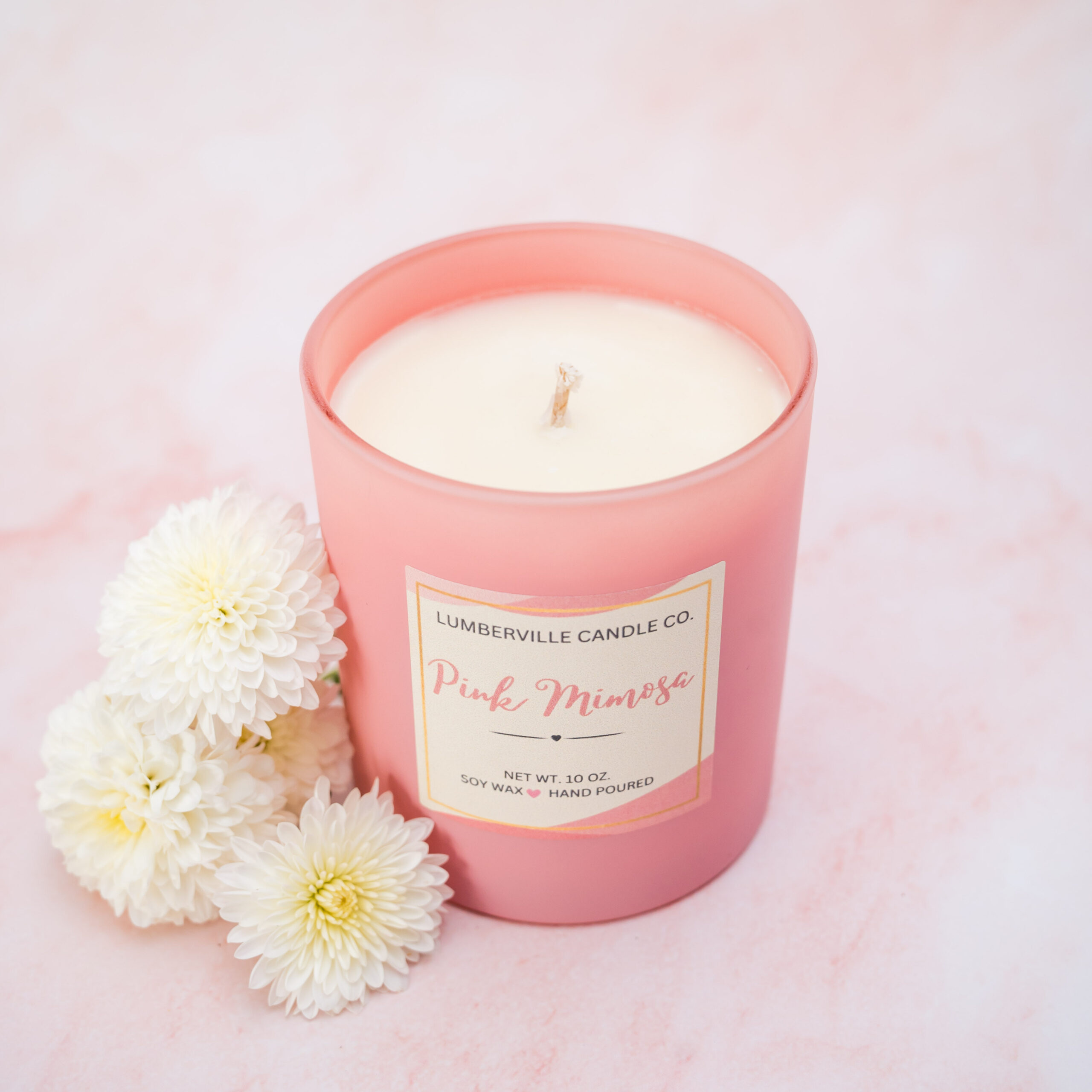 Pink Mimosa Soy Candle