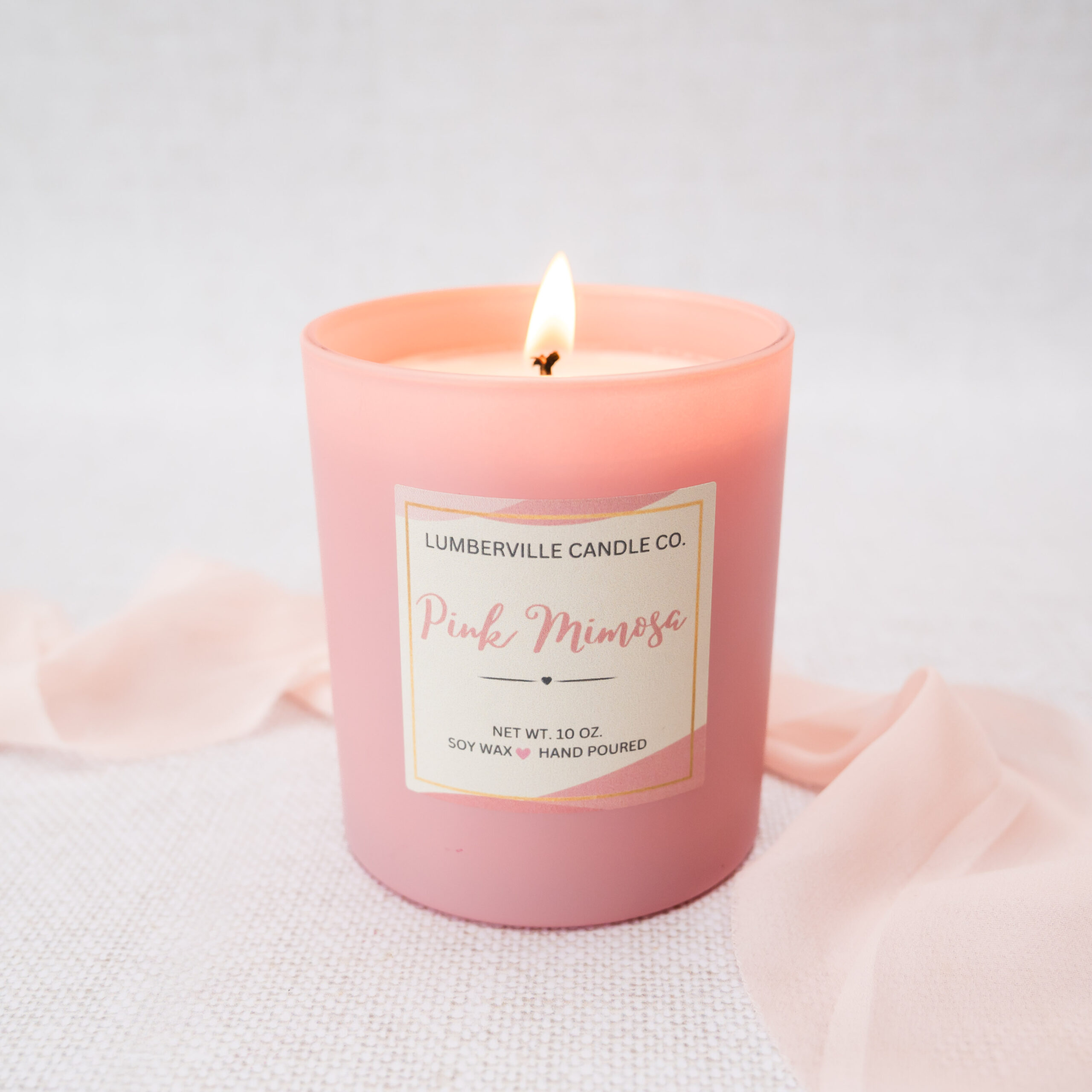 Pink Mimosa Soy Candle